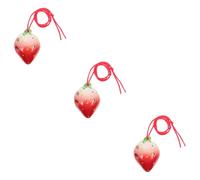 BESTonZON 3pcs 6 Strawberry 6 Hole Ocarina Music Instrument Pendant Ocarina 6-hole Ocarina Instrument Children Practice Ocarina Beginners Practice Wind Instrument Strawberry Ocarina Ceramics