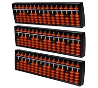 BESTonZON 3pcs Abacus Calculator 15-Column Arithmetic Frame Finger Counting Math for School Learning, Portable Childs Abacus Educational Counting Tool