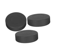 BESTonZON 3pcs Adjustable Hardness PVC Flat Hockey Pucks Matte Surface Roller Hockey Training Balls for Indoor and Outdoor Skill Development
