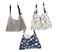 BESTonZON 3pcs Adjustable Suspended Hamster Bed Set with Double-sided Fabric, Large Size l Cotton Blend Comfortable Hamster Hammock for Guinea Pigs and Chinchillas, Washable Pet Cage Accessory