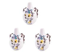 BESTonZON 3pcs Animal Motif Ocarina Music Instrument Desktop Decor Easy Learning Sheep Pattern for Home and Office