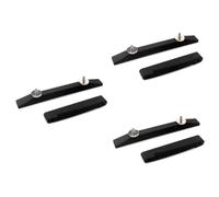 BESTonZON 3pcs Archtop Guitar Bridge Saddles for Smooth Performance Lightweight Ebony Jazz Guitar Bridge for Enhanced Playability and Portability
