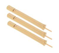 BESTonZON 3pcs Bamboo Bird Whistle Musical for Natural Handcrafted Flute Instruments for Vocal Training and Creative Play Educational Noisemakers for Boys