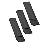 BESTonZON 3pcs Black Pu Tuning Fork Storage Pouches Round Protective Sleeves for Musical Instrument Tuning Forks Suitable for Travel and Therapeutic Use