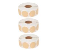 BESTonZON 3pcs Brown Kraft Round Stickers for Practice Targets Self Adhesive Writable Labels for Marking Organizing and Repairing Paper and Cardboard Archery Targets Removable and Reusable
