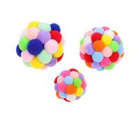 BESTonZON 3pcs Cat Funny Stick Toy Balls Soft Cat Toy Interactive Plaything Supplies
