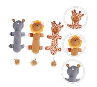 BESTonZON 3pcs Cat Plush Chew Molar Bite Resistant Training Dolls Lion Giraffe Leopard Soft Comfortable Attracts Cats Reduces Anxiety Home Decoration