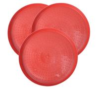 BESTonZON 3pcs Chicken Starter Plate Fodder Tray Feeding Plate Poultry Food Container for Quail Pigeon Chick Feeding Tray Pads for Treats and Chick Feed