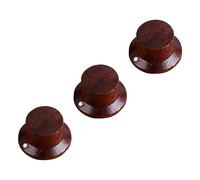 BESTonZON 3pcs Control Knobs for Electric Guitar Bass Rosewood Effect Pedal Control Knobs Instrument Accessories for Guitar Gadgets