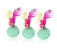 BESTonZON 3pcs Creative Pet Toys Latex Foam Balls for Kitten Toys Cat Catcher Tails Ball for Cat