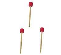 BESTonZON 3pcs Drumstick Wood Handle Big Drum Hammer for Percussion Bass Drum Supplies for Electric