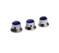 BESTonZON 3pcs Electric Guitar Bass Volume Knobs Metal Guitar Control Knobs Chrome Plated Parts