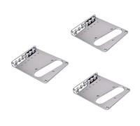 BESTonZON 3pcs Electric Guitar Bridge Plate Top-loading Cutout for Full Pickups Easy to Install Hardtail Compatible String
