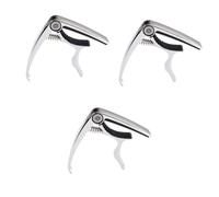 BESTonZON 3pcs Fast-adjust Guitar Capo Tune Clamp Key Trigger Capo Clip for Acoustic Guitar and Electric Tuners Clip for Tuner Combo Use