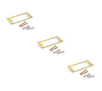 BESTonZON 3pcs Flat Pickup Mounting Thickness Golden Frame for Electric Guitar for Pickup Applications