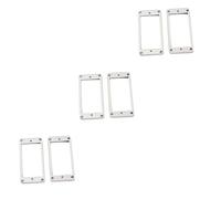 BESTonZON 3pcs Flat Pickups Frame for Electric Guitar Silver Rings Humbucker Cover Plate for Mounting Screw for Guitar Parts Pickup Ring Plate