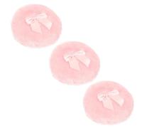 BESTonZON 3pcs Fluffy Plush Powder Applicators Multi-Function Body Powder Tools for Home Supply Refreshing Plush Makeup Accessories