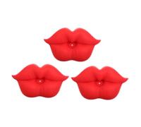 BESTonZON 3Pcs Funny Silicone Lip Pacifier for Boy Girl Soft Red Soothers for Comfort and Teething Relief Clean Comforting Supply