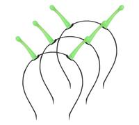 BESTonZON 3pcs Glowing Antenna Headband Set for Halloween and Themed Parties, Plastic Material Creative Design, Versatile Glow the Dark Accessory for Carnival and Festive Night Events