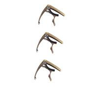 BESTonZON 3pcs Guitar Capo Clip Tuner for Acoustic Electric Guitar Ukulele Banjo Mandolin Gun Capo Built Tuning Function for String Instruments