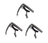 BESTonZON 3pcs Guitar Capo Clip Tuner Key Trigger for Acoustic Electric Guitar Ukulele Banjo Mandolin Gun Black