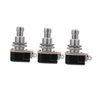 BESTonZON 3pcs Guitar Effects Pedal Foot Switch Dpdt Latching Angled Jack Accessory for Electric Guitar Compatible Bass Effect Pedals