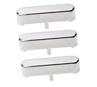 BESTonZON 3pcs Guitar Neck Pickup Cover for Tl Electric Guitar Replacement Parts Silver Single Coil Pickup Covers
