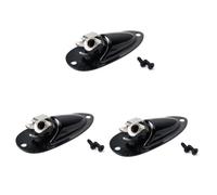 BESTonZON 3pcs Guitar Pickup Output Jack 1/4 Inch Guitar Output Jack Input Jack Socket with Plate Screws Black