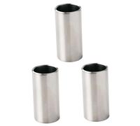 BESTonZON 3pcs Guitar Slide Stainless Steel Finger Slider for Blues Acoustic Use Steel String Slider Plated Finish for Bass Guitar Accessories