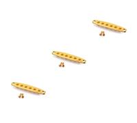 BESTonZON 3pcs Guitar String for Bass Guitars Golden Bushing Accessories Replacement Parts for String Mounting