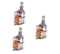 BESTonZON 3pcs Guitar Tone Potentiometer Push Pull Potentiometer Coarse Knurled Shaft