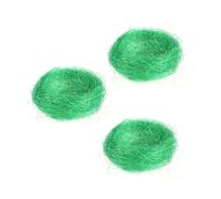 BESTonZON 3Pcs Handmade Artificial Grass Green Bird Nests for Easter Decor, Mini Egg Holders Suitable for Candy Display and Crafting