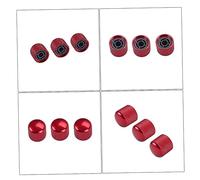 BESTonZON 3pcs Knobs for Guitar Bass Red Metal Effect Control Knobs for Electric Guitar Bass Accessories