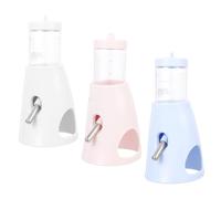 BESTonZON 3pcs Leakproof Hamster Water Bottle with Holder Standing Small Animal Water Dispenser Featuring Roller Bead for Hamsters Chinchillas Rabbits Squirrels Guinea Pigs Portable and Dry