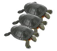 BESTonZON 3Pcs Lifelike Turtle Models Realistic Plastic Tortoise Figurines Educational for Animal Cognition and Imaginative Play Miniature Ornaments