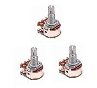 BESTonZON 3pcs Linear Taper Potentiometer for Guitar Mn100k Audio Pot Taper Rotary Pot Coarse Knurled Shaft