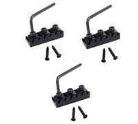 BESTonZON 3pcs Locking Nut Guitar Zinc Alloy Locking Nut String Guitar Parts Includes Wrench Mounting Screws for Easy Installation