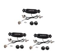 BESTonZON 3pcs Metal Four-string Cigar Box Guitar Soundhole Pickup Replace Music Accessories for Guitar Pick up for Acoustic