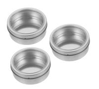 BESTonZON 3pcs Metal Storage Jars Magnetic Lids Spice Tins for Refrigerator Portable Spice Containers for Kitchen Organization