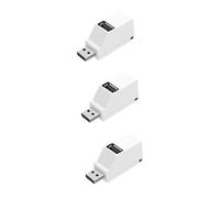 BESTonZON 3pcs Mini Portable Usb Hub Usb Splitter and Hub Adapter for Desk Charging Station Connect Multiple Devices Simultaneously