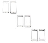 BESTonZON 3pcs Pair of Curved Humbucker Pickups Frames Mounting Rings for Electric Guitar