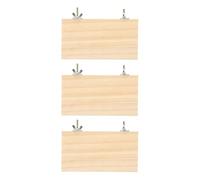 BESTonZON 3pcs Parrot Perch Platform for Bird Cage, Natural Wooden Rectangular Stands with Gentle Grip and Interactive Play Features, Suitable for Budgie and Small Pets in Animal Cages