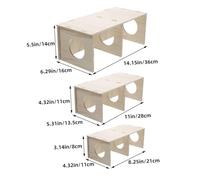 BESTonZON 3pcs Pet Cabin Hamster Hut House Multi Chamber Hamster Hideout Multichamber Wood