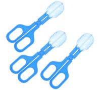 BESTonZON 3pcs Pet Poop Clips Portable Reptile Waste Holders for Turtles Lizards Frogs Transparent Blue Pet Cleaning Accessories