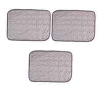 BESTonZON 3pcs Pet Summer Cooling Mat Durable Ice Mat for Cats Dogs Grey Safe Comfortable for Hot Weather Keeps Pets Cool for Home Use