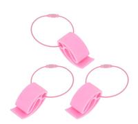 BESTonZON 3Pcs Portable Flying Disc Clip Buckles with Wire Cable Lightweight Plastic Disc Holders Team Competitions and Casual Play