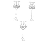 BESTonZON 3pcs Portable Lyre Music Score Clip Binder Secure Clamp Folder for Marching Musicians Lightweight Design for Practice and Performance Finish