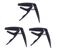 BESTonZON 3pcs Professional Ukulele Capo Zinc Alloy Easy Single-hand Tuning Accessory for Acoustic Ukulele Black Design for Musicians