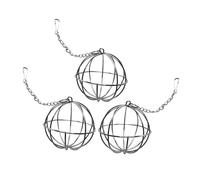 BESTonZON 3pcs Rack Hay Ball for Rabbits Rabbit Hay Feeder Dispenser Hay Feeder for Rabbits Hay Feeder Balls Pet Cage Feeder Pet Cage Hay Feeder Pets Feeder Silver Stainless Steel