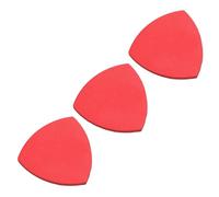 BESTonZON 3pcs Red Leather Guitar Picks Ukulele Plectrums Set, Multipurpose Music Instrument Picks for Finger Style Playing, Sturdy Leather Material for Acoustic and Electric Guitars
